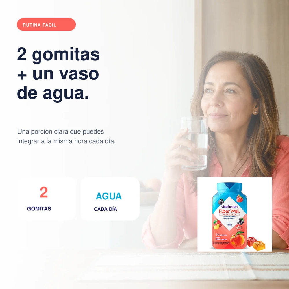 Vitafusion Fiber Well Sugar Free, 90 gomitas