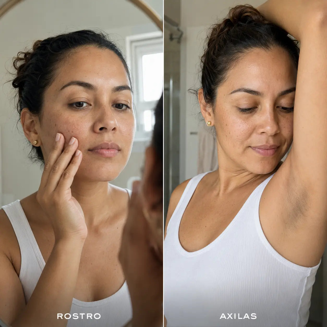 Zonas del rostro y axilas con tono desigual