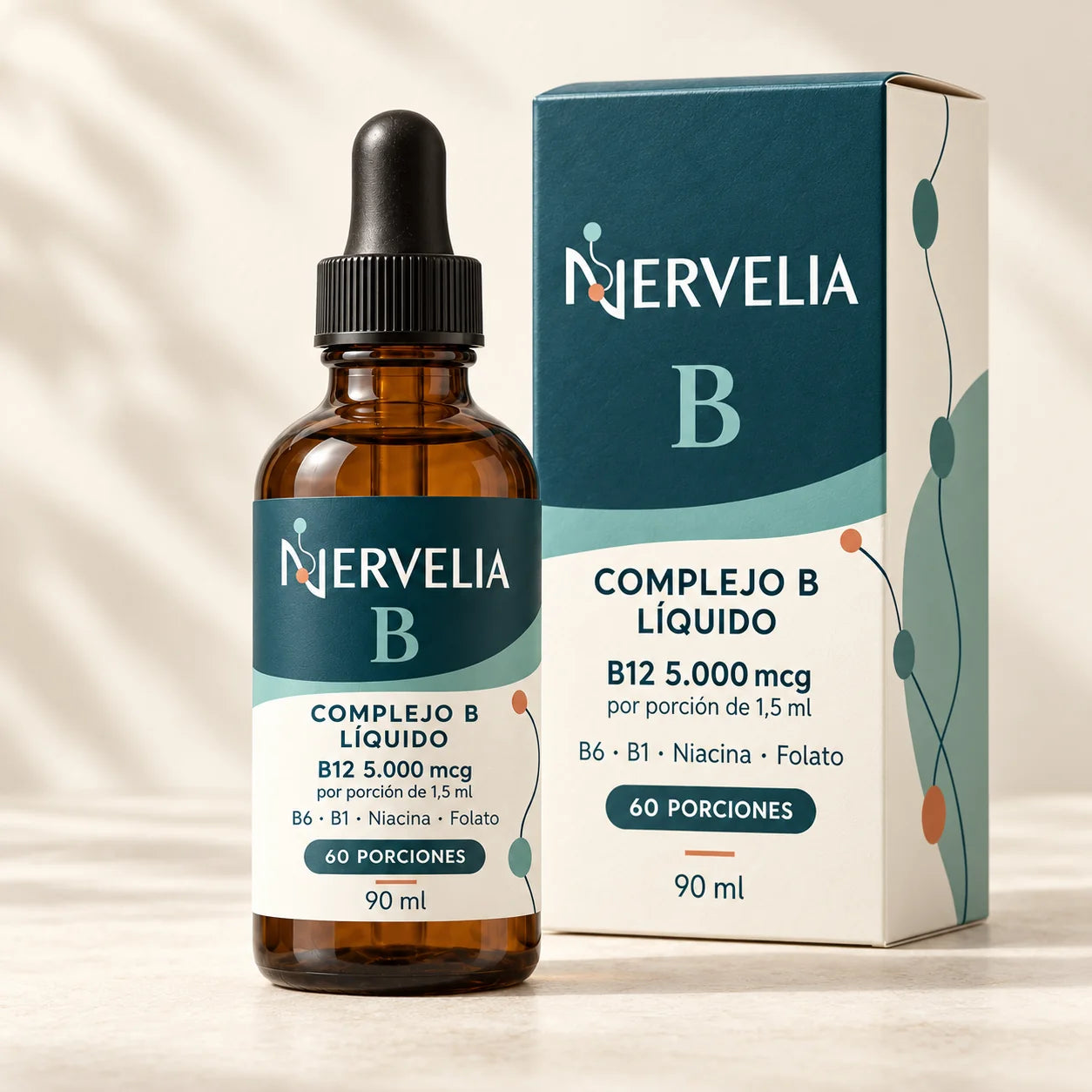 Nervelia B, frasco y caja