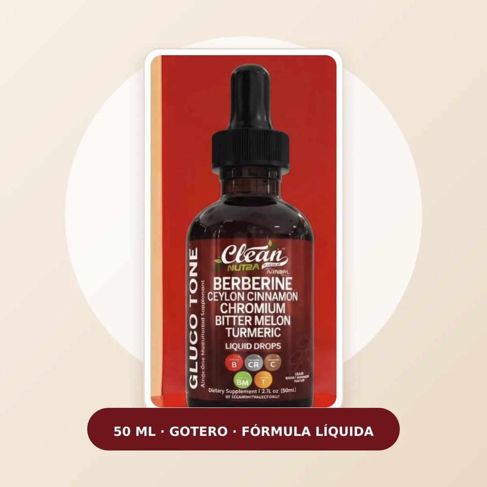 Frasco real de Glucora en gotas de 50 ml