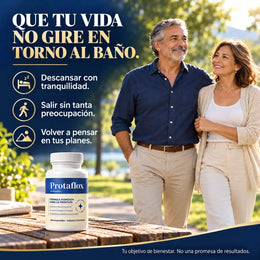 Uso diario de Protaflox con agua y desayuno
