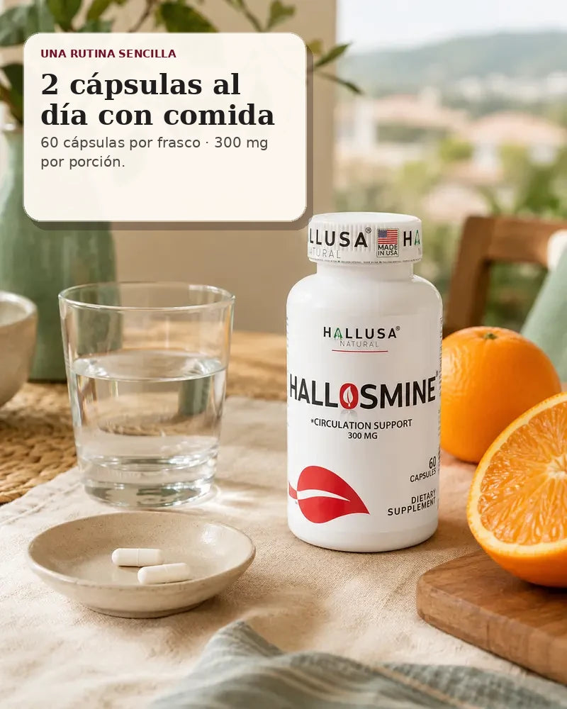 Rutina de dos cápsulas al día con comida