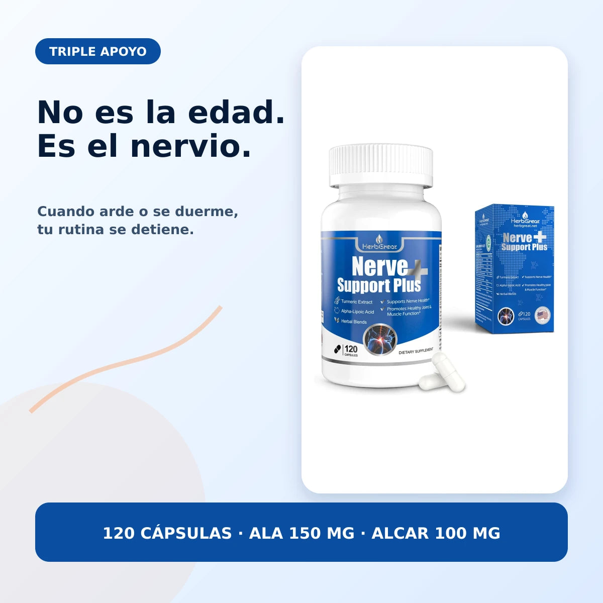 Nerve Support Plus y enfoque de tres molestias en una rutina