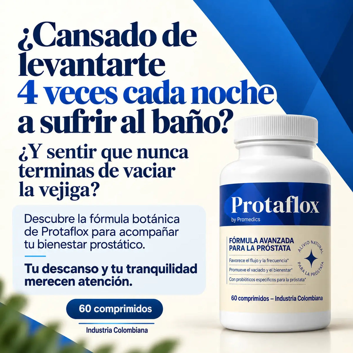 Protaflox y mensaje sobre noches interrumpidas