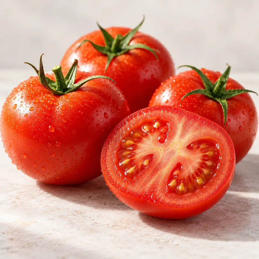 Tomates como representación de una fuente natural de licopeno